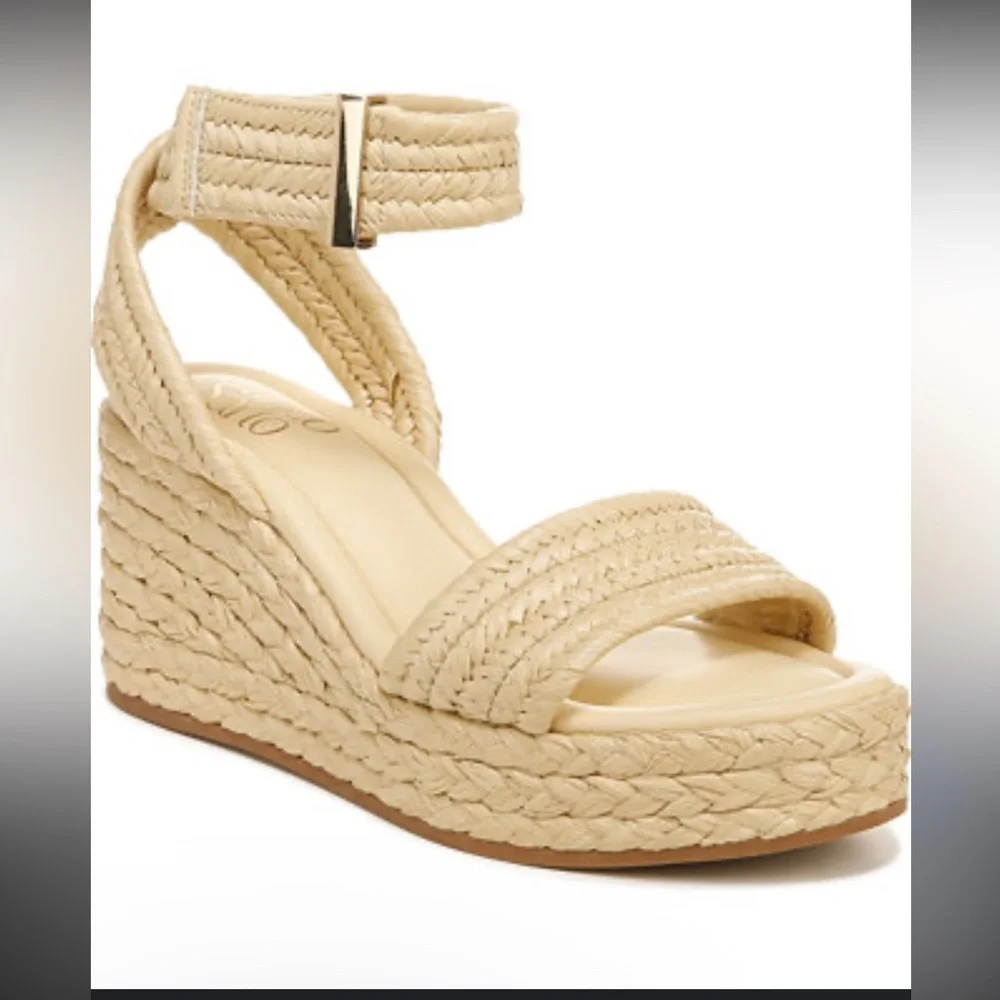 Franco Sarto Pina Espadrille Wedge Sandals Natural Tan 8